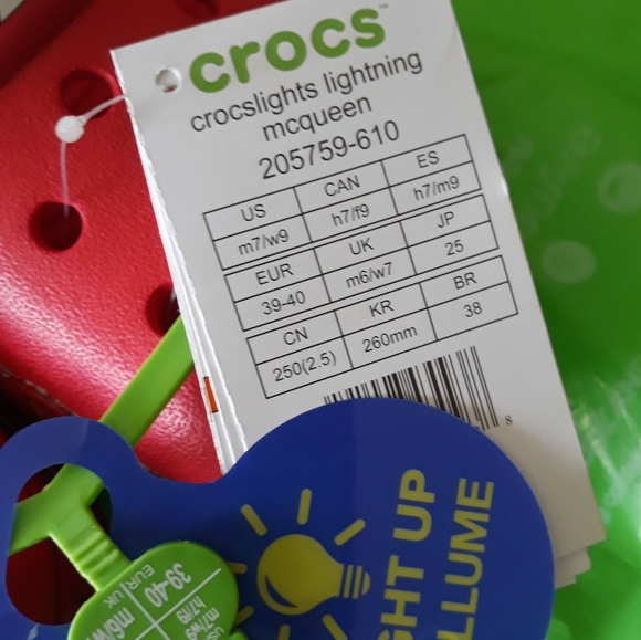 (New) Lightning Mcqueen Crocs Clogs & Jibbitz Set (M7/W9) (M8/W10) - Picture 7 of 7